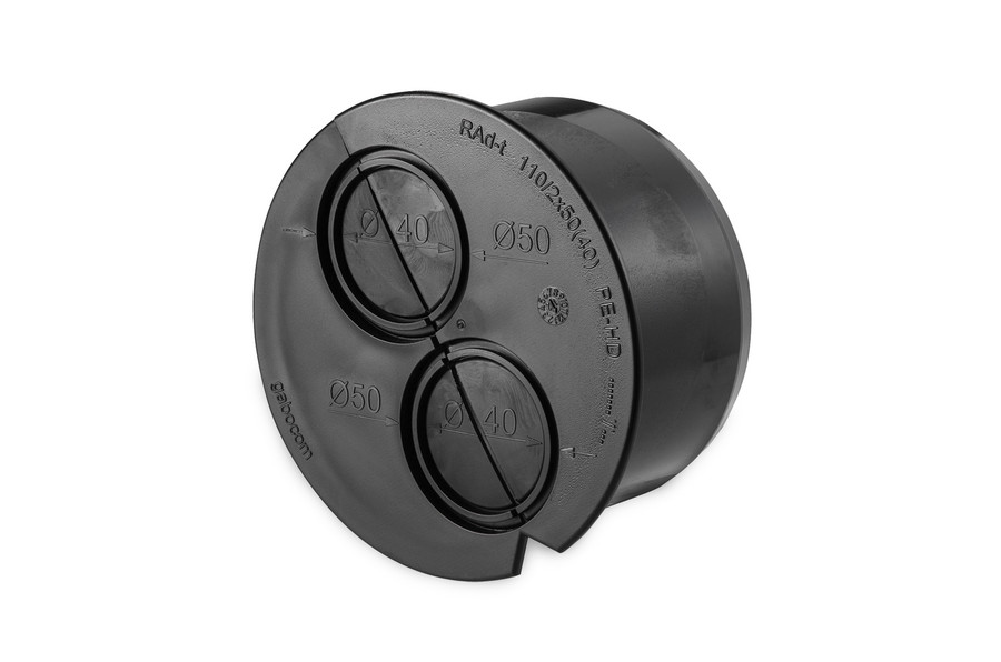 Adaptador de tubo dividido RAd-t para uso en tomas de corriente.